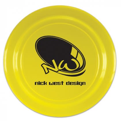 Opaque & Translucent Custom Flying Disk with Logo - Yellow