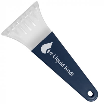 Small Promotional Ice Scrapers for Businesses - 7”  - Navy Blue Handle