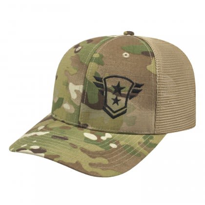 Custom Flexfit 110 MultiCam Trucker Mesh Back Cap - MultiCam Original/khaki