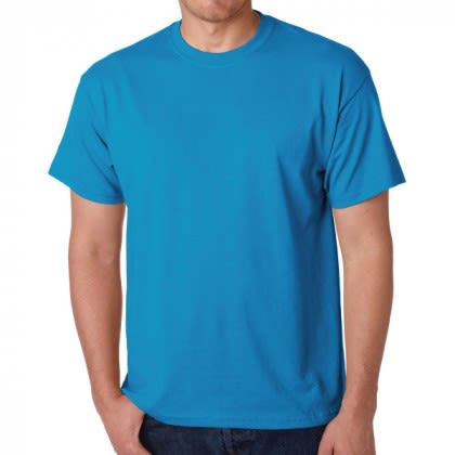 Sapphire lue Adult Blend Logo T-Shirt- Gildan