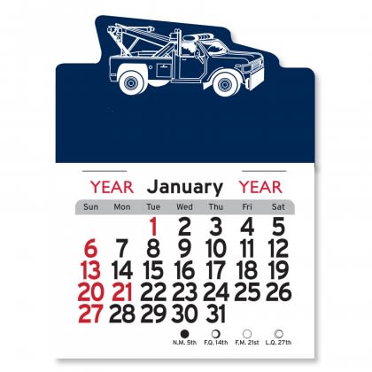 Economy Peel-N-Stick® Tow Truck Calendar