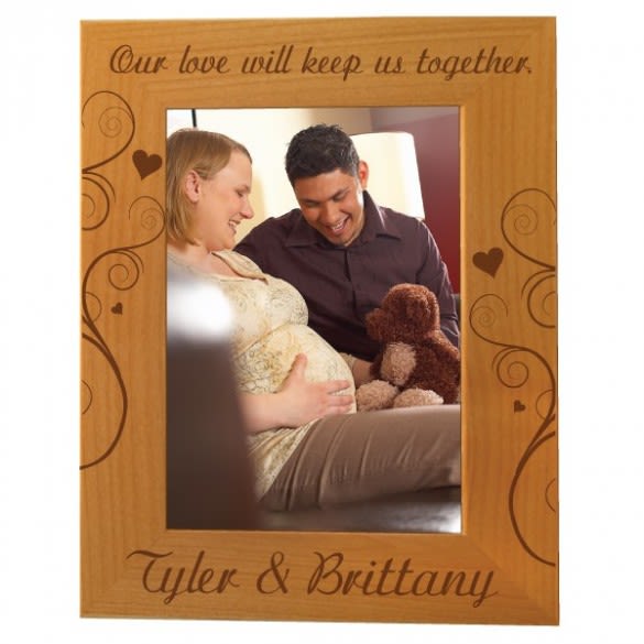 Personalized True Love Wooden 4x6 Photo Frame