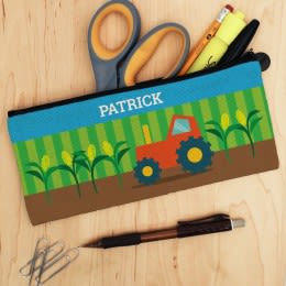 Farm Tractor Personalized Pencil Case