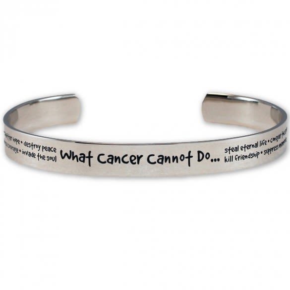 Inspirational Cancer Cuff Bracelet