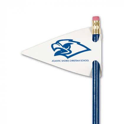 Promotional pencil pennant with full color imprint  - Best novelty pennants