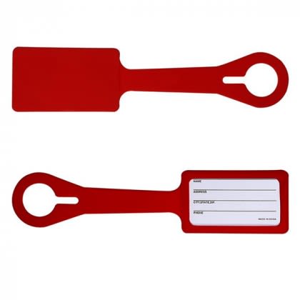 Promotional Silicone Luggage Tag Red