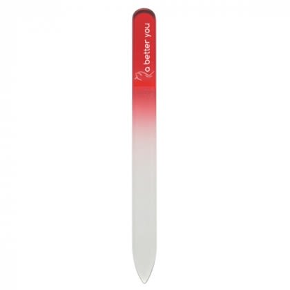 Red Gradient Glass Nail File Custom Logo