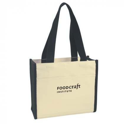 Black Cotton Canvas Tote Bag Custom Logo