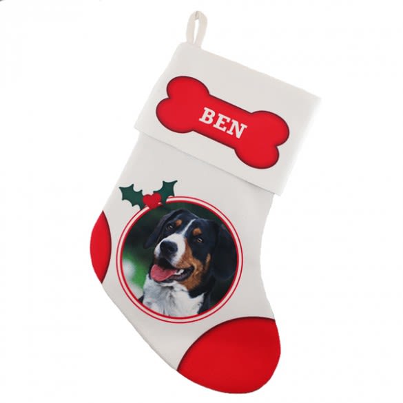 Holiday Photo Personalized Dog Stocking