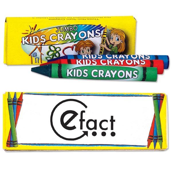 Custom Three Pack Kids Crayons