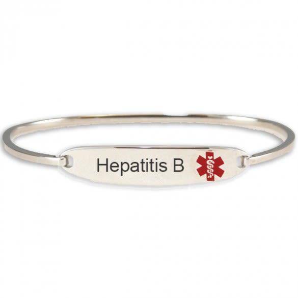 Cute Medical Alert Bracelets |  Engraved Ladies’ Medical Bracelet | Personalized Medical ID Bangle Bracelets