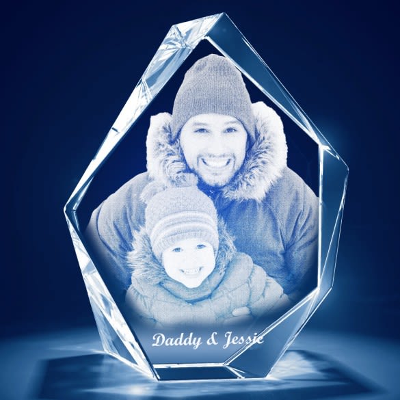 Perfect Father's Day Gifts | 3D Crystal Keepsake
