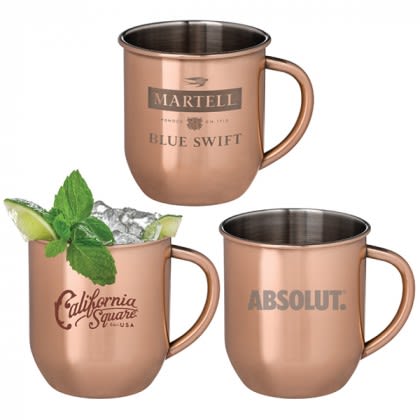 Logo Mosconi Copper Plated Moscow Mule Mug