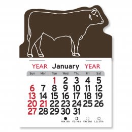 Peel-N-Stick® Calendar - Steer - Brown