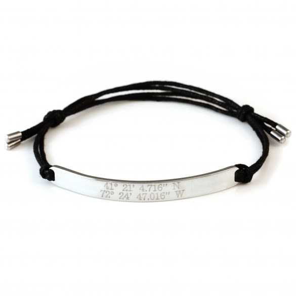 Engraved Adjustable Thin ID Bracelet | Custom Engraved Jewelry