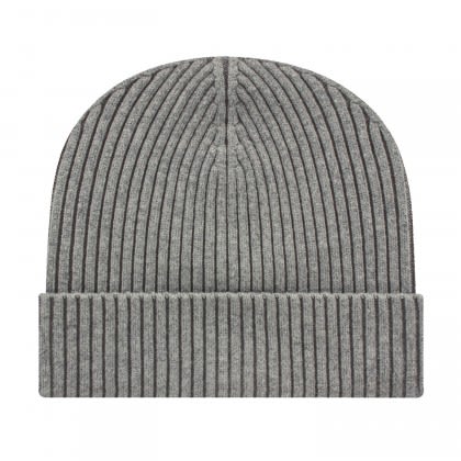 Embroidered Logo Premium Cuffed Knit Cap - Heather