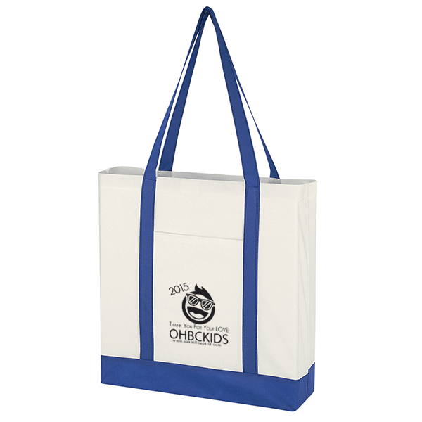 Non-Woven Tote Bag with Trim Colors | Wholesale Cheap Beach Bags