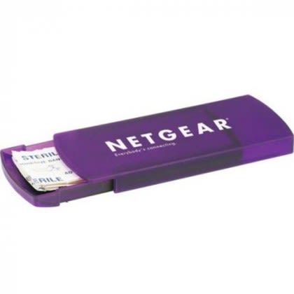 Imprinted Plastic Bandage Dispenser - Translucent purple Imprinted Plastic Bandage Dispenser - Translucent purple