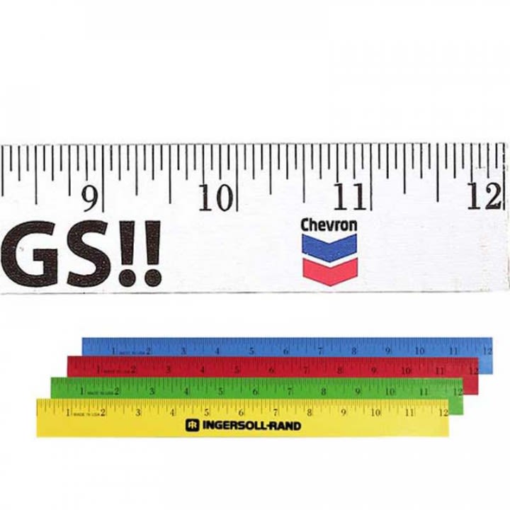 12 in. Enamel Wood Ruler | Promotional Custom Rulers | Promo Items