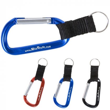 Carabiner w/ Strap and Split Ring