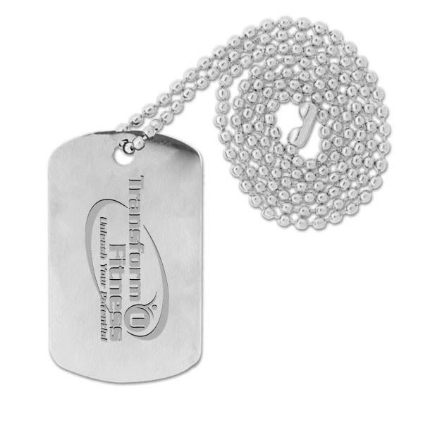 Custom Embossed Military Dog Tags in Stainless Steel