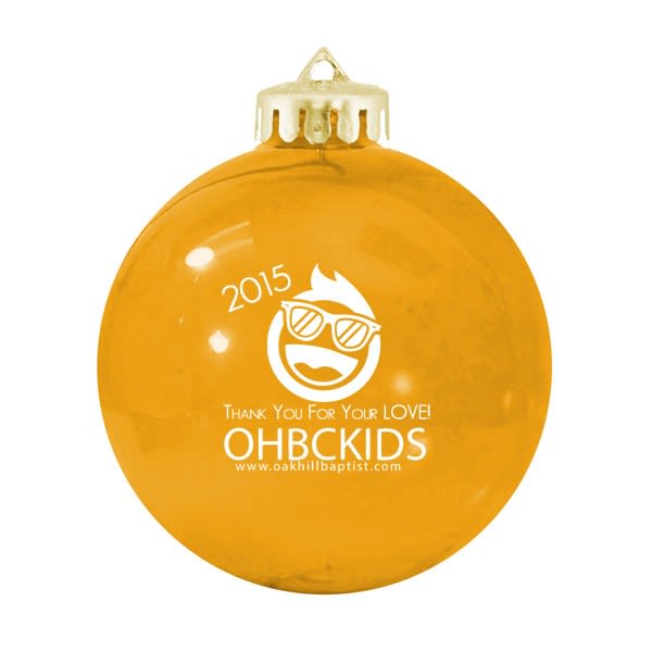 Custom Round Shatterproof Ornament With Logo Imprint