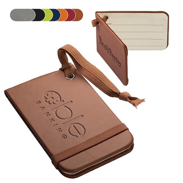 Brown Faux Leather Luggage Tags