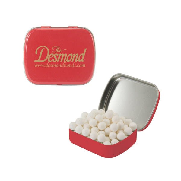 Small Hinged Mint Tin Custom Logo