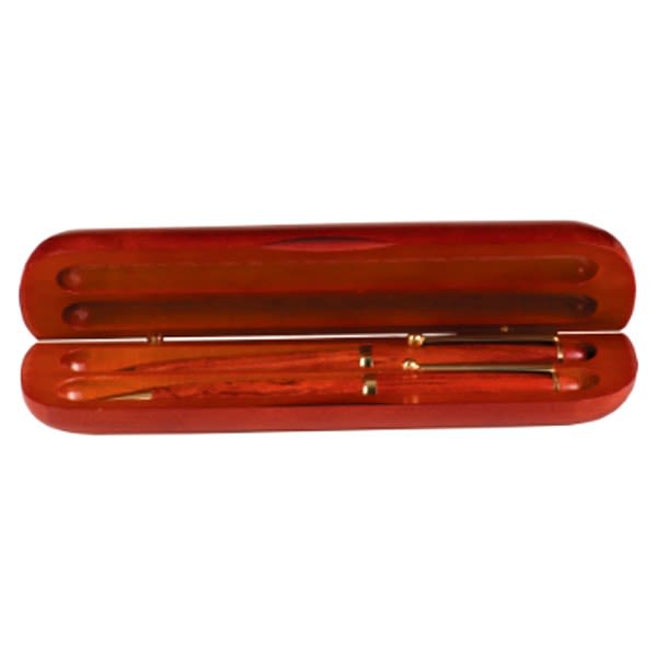 Personalized Rosewood Double Pen Box | Custom Desk Accessories