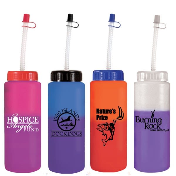 32 Oz. Foam Insulated Sport Bottle with Straw - Item #32SBI