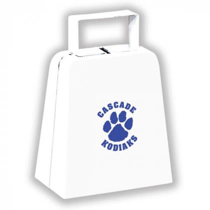 Tall Custom Printed Cowbells - White