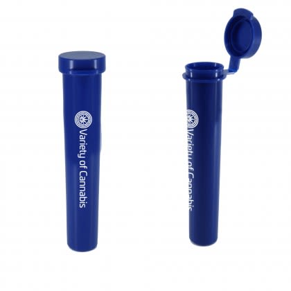 Storage Tube with Imprinted Logo Blue