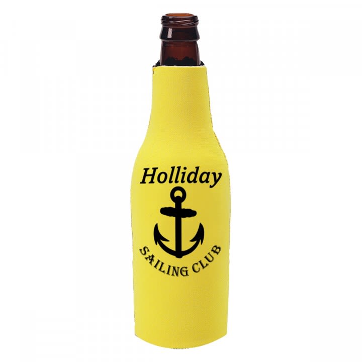 Personalized Beer Bottle Koozie with Zipper