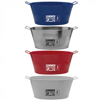 Logo Galvanized 15 Qt Metal Tub