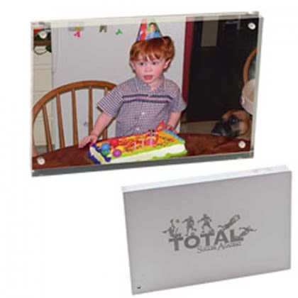 Custom Logo Engraved Magnets | Magnetic Acrylic Frame | Unique Personalized Glass Magnets | Customizable Magnetic Picture Frames