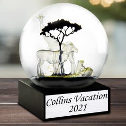 Personalized NTT Snow Globe Frame Gift: Fishing Female