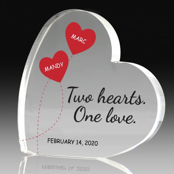 Personalized Keepsake with Hearts | Perfect Personalized Anniversary Gift