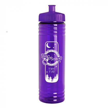 Promotional Slim Fit 24 oz Water Bottle with Push-Pull Lid - Violet bottle