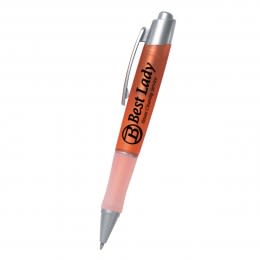 Fino Pen Promotional Custom Imprinted With Logo - Translucent orange