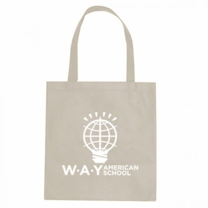 Ivory Discount Promotional Tote Bags for Trade Shows | Trade Show Polypropylene Tote Bag | Budget Branded Grocery Bags