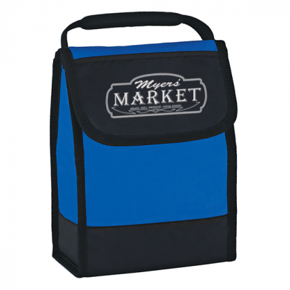 Folding Identification Lunch Bag- Royal blue