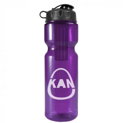 Transparent Violet Infuser Water Bottle | Wholesale Fruit Infuser Bottles