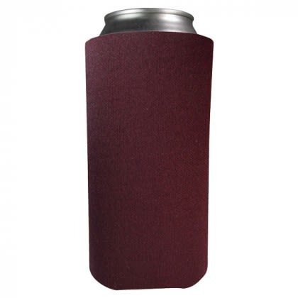 Imprinted Tall Boy Coolie - 16 oz - Burgundy