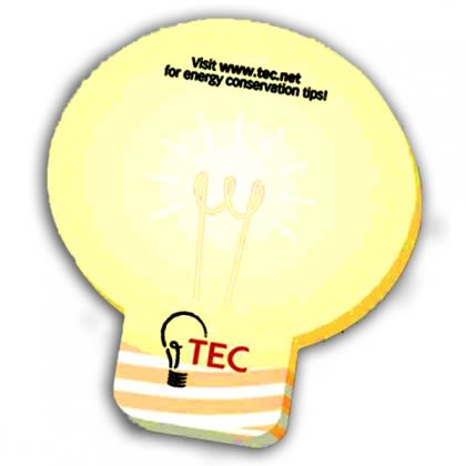 3"x3" Lightbulb Sticky Notes-25 Sheet-4 Color FREE Promotional Custom Imprinted