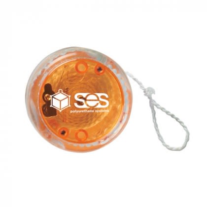 Translucent Orange Light Up Yo-Yo | Imprinted Light-Up Yo-Yos