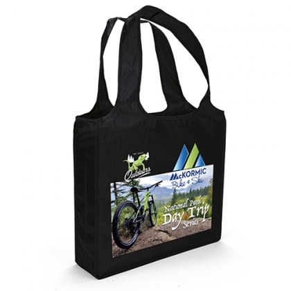 Full Color Logo Adventure RPET Tote Bags - side view