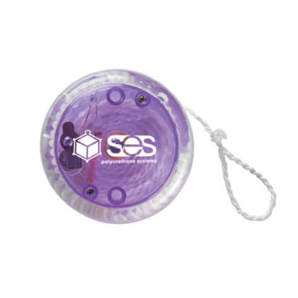 Translucent Purple Light Up Yo-Yo | Imprinted Light-Up Yo-Yos