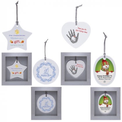 Ceramic Ornaments | Company Logo Christmas Ornaments