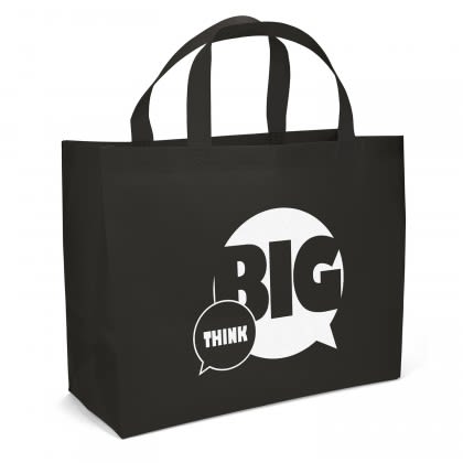 Logo Imprinted Giant Saver Tote Bag - Black