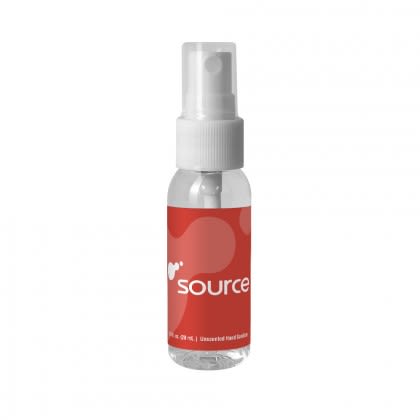 Custom 1 oz Bullet Sanitizer Spray with Full Color Label